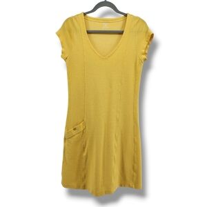 Horny Toad Yellow Cap Sleeve‎ Tomboy Flexcel Shift Dress Medium